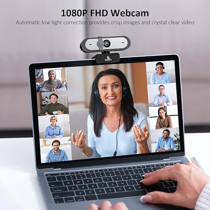 NexiGo N660P 1080P 60FPS Webcam with Software Control Dual Microphone &amp Cover Autofocus HD USB Computer Web Camera for OBS/Gaming/Zoom/Skype/FaceTime/Teams/Twitch