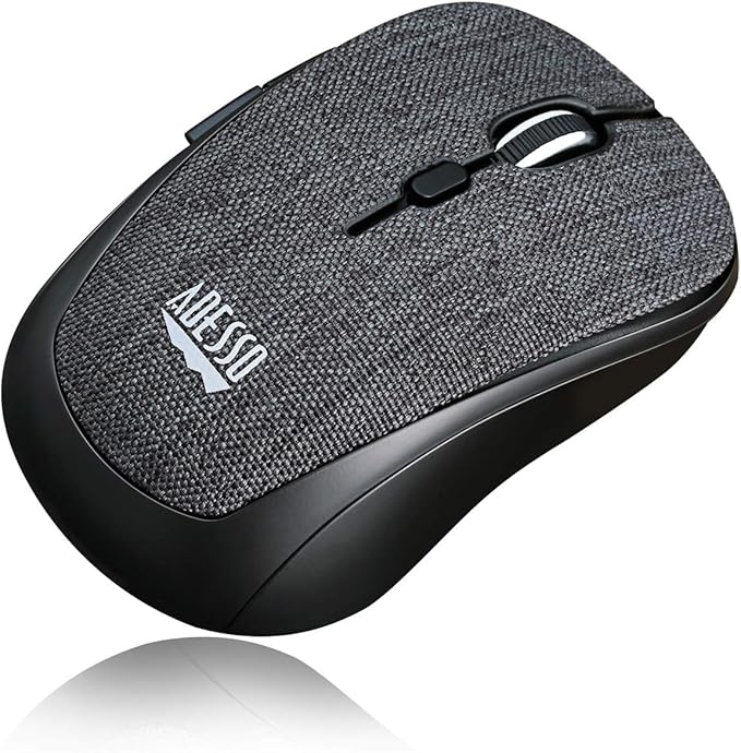 Adesso Lot of 10 Pcs Multipack iMouse S80B 24Ghz Fabric Wireless Black Fabric Mini Optical Mouse