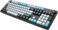 i-rocks K73M Mechanical Gaming Keyboard with Media Control Knob 107 Keys PBT Keycaps Multimedia Hotkeys Detachable USB-C Cable (Cherry MX Brown Switches Cyberpunk Blue)