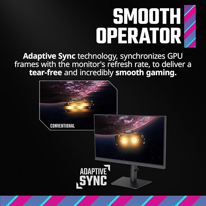 Cooler Master GM2711S 27” WQHD 2560 x 1440 Ultra-Speed IPS Gaming Monitor | Up to 180Hz | Up to 0.5ms | Adaptive Sync AMD|Nvidia | HDR Support | DP1.4 * 1 | HDMI2.0 * 2