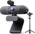 EMEET C960 4K Webcam with Tripod 4K UHD Sony Sensor 3 Adjustable Height Mini Tripod w/Privacy Cover PDAF Auto Focus Dual Noise-Cancelling Mics Auto Light Correction Perfect for Online Meetings