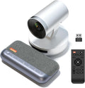 NUROUM Conference Room Camera System 5X Optical Zoom 4 Noise Cancellation Microphones All-in-one Video Conferencing System 1080P PTZ Webcam Bluetooth Conference Speaker for Business