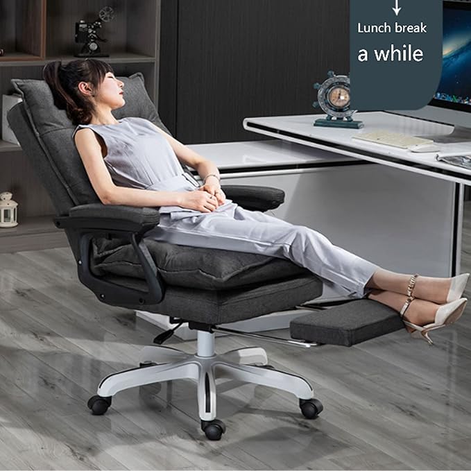 Office Chair Desk Chair Computer Chair Computer Chairs for Adults Comfortable ?Reclining Gaming Chair Home Office Chair Light Grey Fabric Desk Chairs with Armrest Executive Rolling Swivel Task Chair