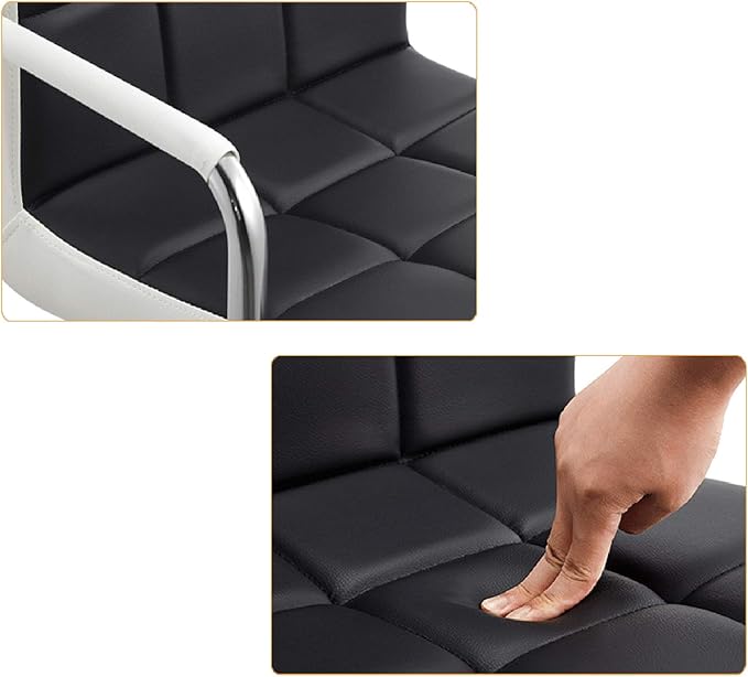 Mlaea Desk Task Dining Chair Height Adjustable Conference Reception Work Chair with Rolling Wheels Gaming Club Bar Chair 38 * 44-56CM(Color:#5)