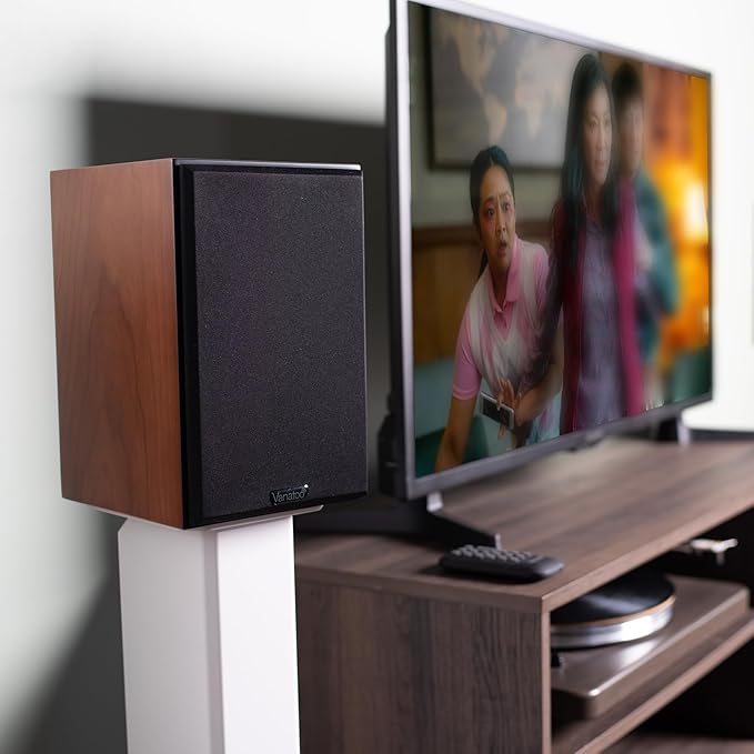 Vanatoo Black Transparent One Encore Plus Near Field Studio Monitor Speakers Pair for TV PC Gaming. Powered Speakers for Desktop and Room. AUX USB Bluetooth Toslink Optical Coax Remote.
