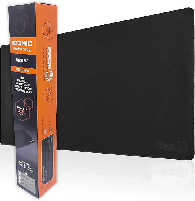 3XL Extended Gaming Mouse Pad/Mat 46x20(Stealth) - Large &amp Wide Desk Cloth Mousepad - Stitched/Water Proof/Non Slip Base