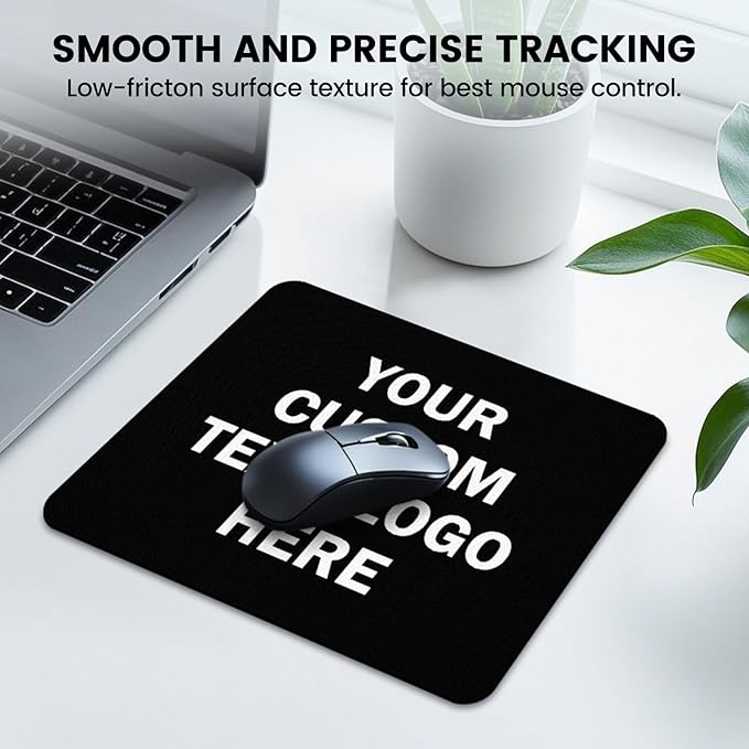 50 Packs Custom Mouse Pad Bulk with Photo Logo Personalized Image Text Laptop Desk Mat Sublimation Customized Non-Slip Desk Writing Pad for Office Home