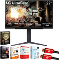 LG 27GS75QX-B 27 Ultragear QHD 1440P 180Hz 1ms G-Sync Compatible IPS Gaming Monitor Bundle with Elite Suite 18 2X HDMI Cable and Deco Gear CPS Exclusive 26 Month Protection Pack (BEACH-CPS-26M500)