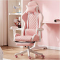 Adjustable Office Computer Chair with Armrest Chairs Pink Gaming Chair Girls Home Office Comfortable Game Swivel Gamer Computer(Pink Pedal)