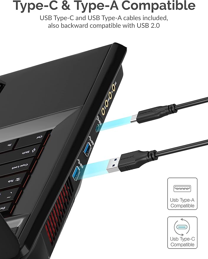 SABRENT USB 3.2 Type-C and Type-A to SD Express 7.1 Card Reader (CR-SDX7)