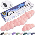 Qloud Cloud Wrist Rest Keyboard Wrist Rest for Computer Keyboard Pad Cloud Keyboard Wrist Rest Wrist Pad for Keyboard Memory Foam Non Slip Base Comes with Mouse Pad - Pastel Pink