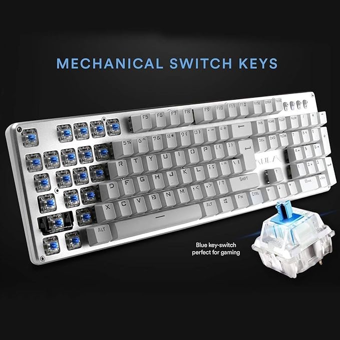 AULA Unicorn Backlit Mechanical Keyboard with Multi-color LED Illuminated Gaming Computer Keyboard F2010