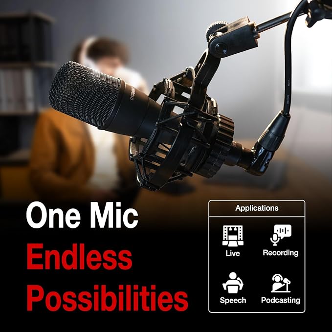 Superlux Professional Dynamic Vocal Microphone Wired for Singing Premium Directional Sound Capture with Low Handling Noise &amp 23ft XLR Audio Cable Live Stage Podcasts Karaoke &amp Studio Recor