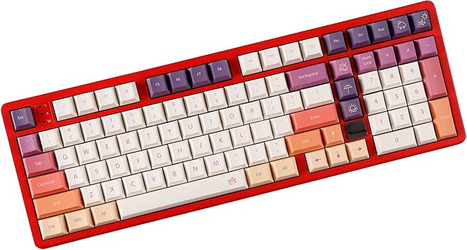 YMDK 143 Smoke Cloud Keycaps Dye-Sub Thick PBT Cherry Profile Key caps for TKL 61 64 68 75 87 96 104 108 GMMK MX Mechanical Keyboard
