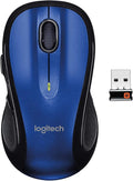 Logitech M510 Wireless Computer Mouse – Comfortable Shape with USB Unifying Receiver with Back/Forward Buttons and Side-to-Side Scrolling Blue