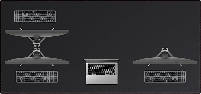 ZORESYN Office Desk Pad 74.8x35.4inch Large Mouse pad Desk Mat Waterproof PU Leather Desk Blotter Protector Desk Accessories with Non Slip Base for Home Office (Black)