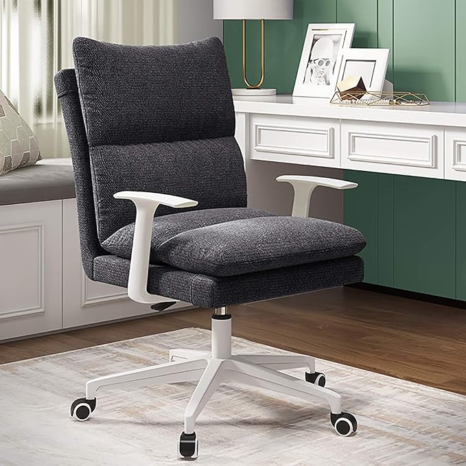 Office Chair Gaming Chair Computer Chair Ergonomic Computer Chair with Thick Padding BackrestExecutive Home Office ChairBig and Tall Upholstered Desk Chair Armrest Height Adjustable S
