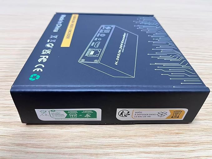 EXVIST H.265 1080P HDMI Video Encoder/Decoder w/Screen USB2.0 for 1080p Webcam Video Decoding from RTSP/TS Feed Compatible with ONV/HK for CCTV Surveillance or Network Video Recorder(NVR)