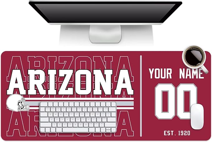 ANTKING Arizona Mouse Pad Custom Name and Number Desk Pad for Men Women Youth Gifts