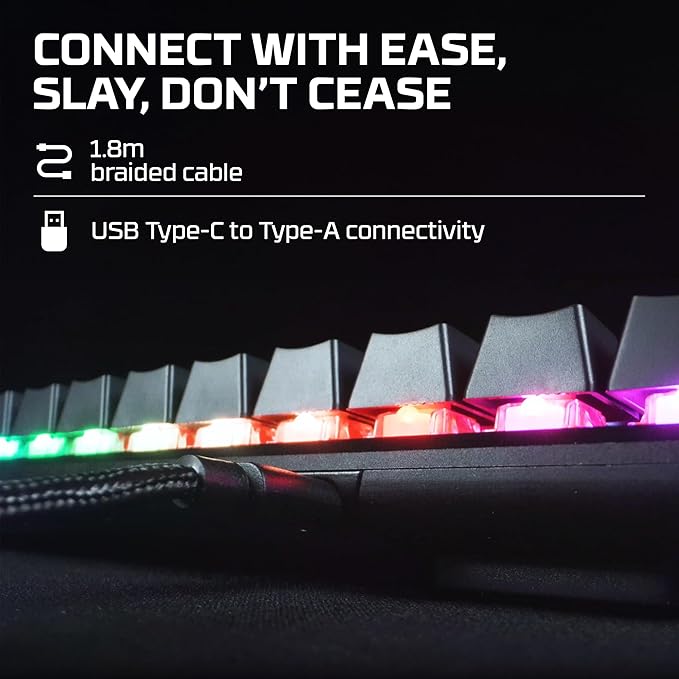 HyperX Alloy Origins 60 - Mechanical Gaming Keyboard - Ultra Compact 60% Form Factor - Tactile Aqua Switch - Double Shot PBT Keycaps - RGB LED Backlit - NGENUITY Software CompatibleBlack