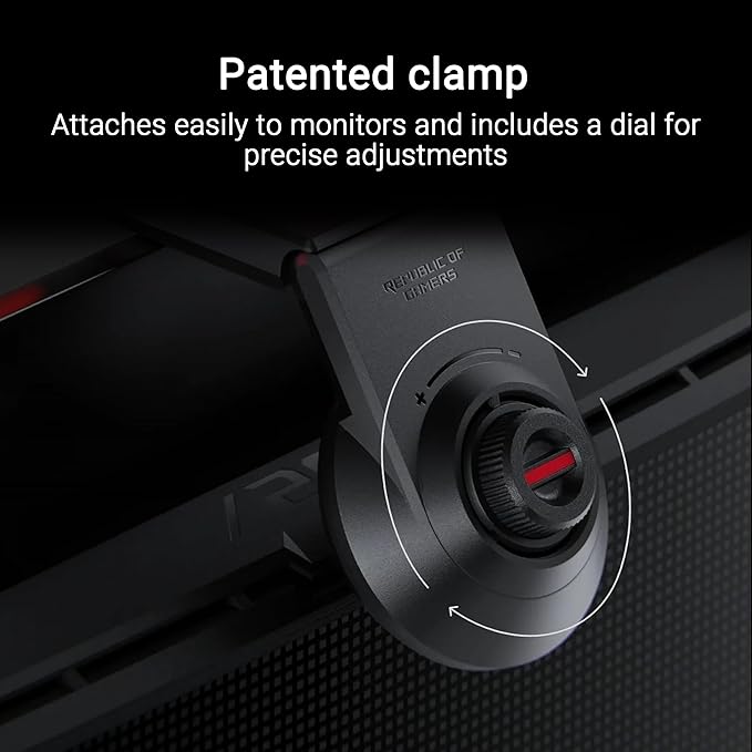 ASUS ROG Aura Monitor Light Bar (ALB01) - Asymmetrical Lighting bar 3 Modes RGB Lighting USB-C Patented clamp Magnetic Buckle Aura Sync Compatible DisplayWidget Center Quick Installation
