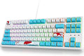 75 Percent Mechanical Keyboard 87 Keys RGB Backlit Gaming Keyboard TKL Compact Wired Keyboard with Red Switches for Windows Laptop PC PS4 PS5 Xbox Gamer (87 Sea/Red Switch)