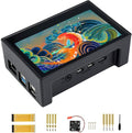 Waveshare 4.3 Inch Touch Screen DSI LCD with Case for Raspberry Pi 4B 800×480 Resolution Monitor IPS Capacitive Screen Support Raspbian/Ubuntu/Kali/Retropie/WIN10 IoT