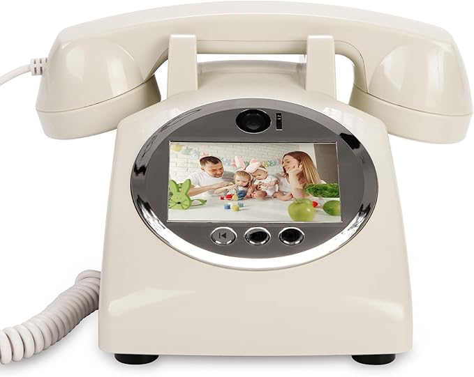 Video Guest Book Audio Guest Book Wedding Phone Record Preserve Your Special Occasions Leave a Message for Wedding Bridal Shower Baby Shower Birthday Graduations Anniversary (Beige)
