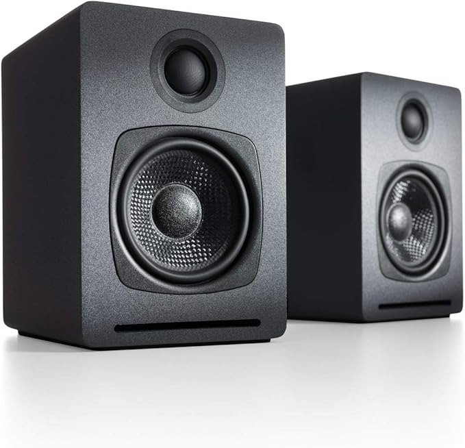 Audioengine A1 Computer Speakers with Subwoofer S8 White and DS1M Stands