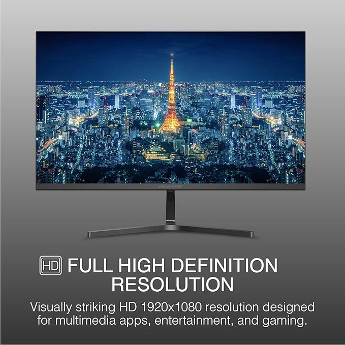 Packard Bell airFrame 21 FHD Monitor 1920x1080 Ultrawide VESA Mount Compatible Tilt Adjustment HDMI/VGA Slim Bezel for Home Office and Light Gaming