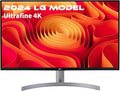 LG 32 Class Ultrafine 4K UHD IPS Monitor with Built-in Speakers &amp Tilt/Height Adjustable Stand HDR10 60Hz 5ms White 2024 Model (Renewed)