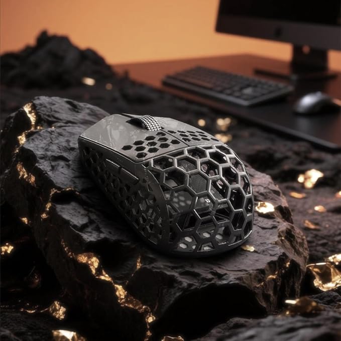 Darmoshark M5Air Mini Fingertip Grasp Gaming Mouse Carbon FiberTri-Mode 8K/Bluetooth Mouse Up to 30000DPIPAW3950 Optical Sensor Lightweight 31g5 programmable ButtonComputer Mouse for LaptopPCMac