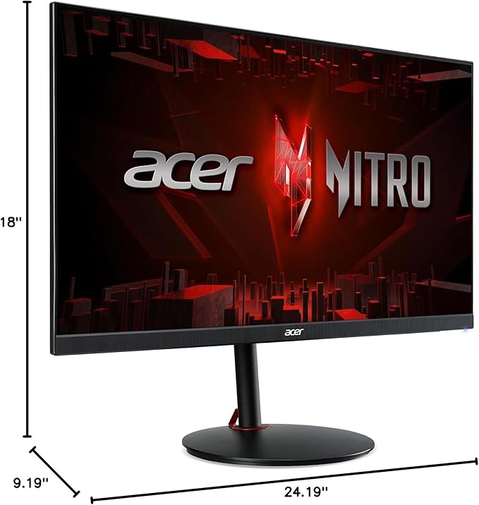 acer Nitro 27 WQHD 2560 x 1440 PC Gaming Monitor | AMD FreeSync Premium | Up to 180Hz Refresh | Up to 0.5ms | HDR400 | DCI-P3 95% | 1 x Display Port 1.2 &amp 2 x HDMI 2.0 | XV272U V3bmiiprx