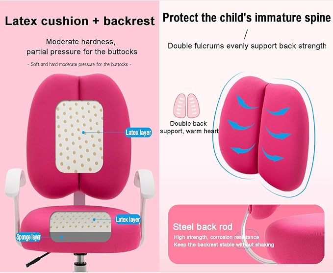 Office Chair Gaming Chair Computer Chair Sitting Posture Correction Office Chair with Removable Foot Pedal for Growing BodyHeight Adjustable Desk Chair Ergonomic Children's Learning