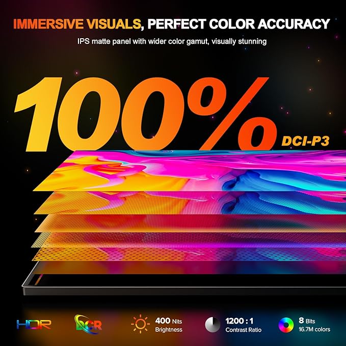 UPERFECT 2.5K 240Hz QLED Portable Monitor 16 2560x1600 QHD 100% DCI-P3 400 Nits Portable Gaming Monitor w/Stand &amp VESA Adaptive Sync HDMI 2.1 External Screen for Laptop PC Phone Game Console