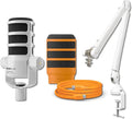 Rode PodMic USB White with Rode PSA1+ White Bundles (Orange Bundle)