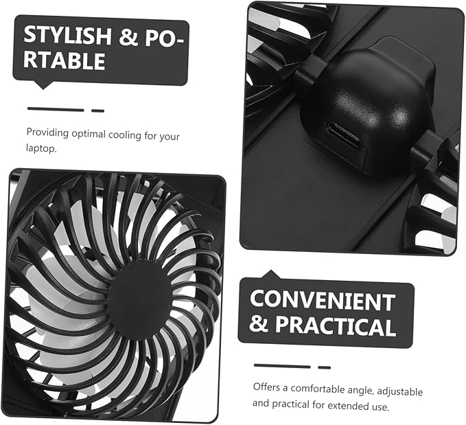 HOMSFOU 1Set Adjustable Laptop Cooling Pad with Fan Lightweight Notebook Stand for Efficient Heat Reduction and Comfortable Usage Skid Design for Stability and Portability