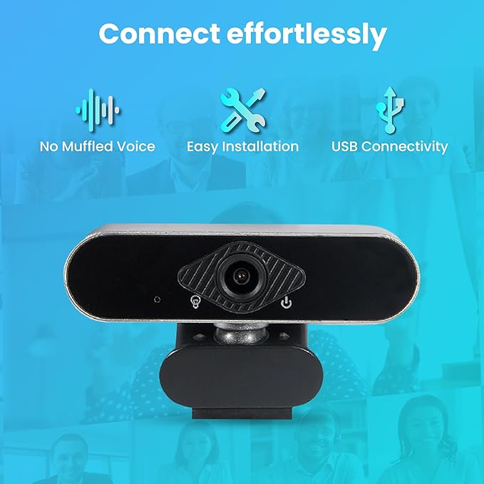 OTM Essentials HD Elite Webcam Auto Focus Mode Captures Video up to 1920 x 1080 Pixels Built-in Microphone Webcam for PC and Laptops