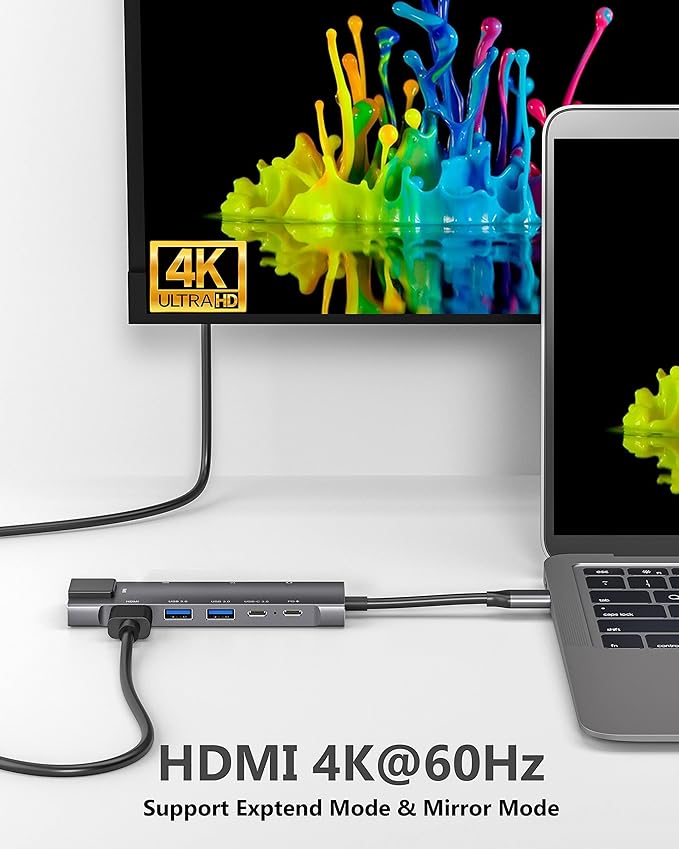 USB C Hub 9 in 1 Multiport Adapter w/Gigabit Ethernet100W PD4K@60Hz2 USB 3.0USB C 3.0 DataSD/TF Card Reader3.5mm JackDongle Docking Station for MacBook iPad Pro iPhone 15 Steam Deck/Rog Ally
