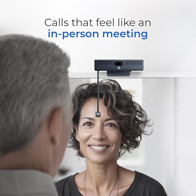 ProHello 4K HD Webcam with Eye Contact Windows Hello Facial Recognition Noise Cancelling Mics USB Plug &amp Play for Mac PC &amp Linux Works with Zoom Teams Meet Video Calls