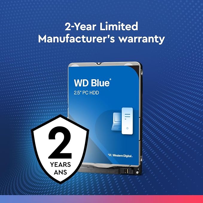 Western Digital 1TB WD Blue Mobile Hard Drive HDD - 5400 RPM SATA 6 Gb/s 128 MB Cache 2.5 - WD10SPZX
