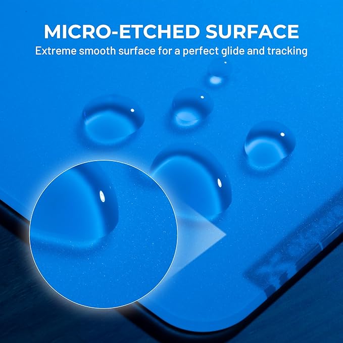 XVX White Glass Mouse Pad 4.0 Hard Mousepad for GamingUltra-Smooth Micro-Etched Surface with Non-Slip Rubber Base(410mm*310mm)