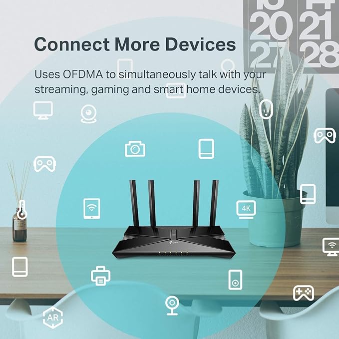 TP-Link Wifi 6 AX1500 Smart WiFi Router (Archer AX10) 802.11ax Router Dual Band AX RouterBeamformingOFDMA MU-MIMO Parental Controls Works with Alexa (Renewed)