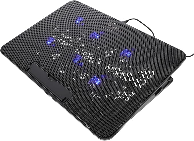 Tofficu Laptop Cooling Pad Adjustable Fans Ultra-Quiet Laptop Air Cooler Efficient Heat Dissipation and USB Port for Easy Connectivity
