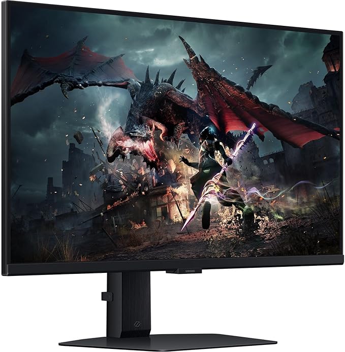 Samsung Odyssey G50D 27 QHD IPS Monitor with AMD Free Sync 1ms Response Time Flicker Free VESA Mount (100mm) Displayport HDMI Black Color (LS27DG500ENXZA) (Renewed)