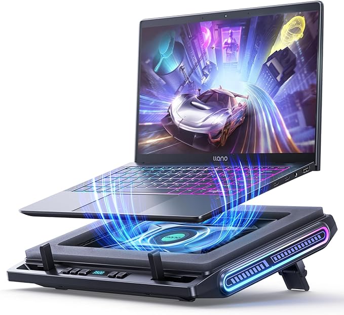 llano Laptop Cooler Bundle with Glass Mousepad Large Size