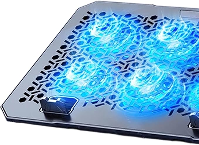 Adjustable Laptop Cooler - Cooling Pad Stand Ergonomic Design with Built-in-Fans Height Adjustable Feature with Airflow Desk Accessories Equipment Notebook Stand for Offices