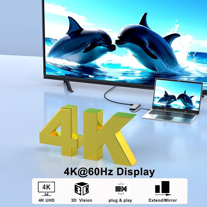 USB C Docking Station with M.2 NVMe SSD Enclosure 10Gbps 9 in 1 USB-C Hub Type C SSD Slot with 4K@60Hz HDMI USB 3.2 Gen2 PD100W SD/TF Card Reader Laptop Docking Station for Dell/HP/Lenovo/Mac