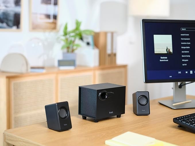 Trust WiFi 20442 Avora 2.1 PC Speakers with Subwoofer for Computer and Laptop USB Powered 18 W