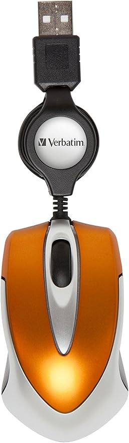 Verbatim Go Mini USB Optical 1000DPI Orange - mice (USB Office Wheel 49023